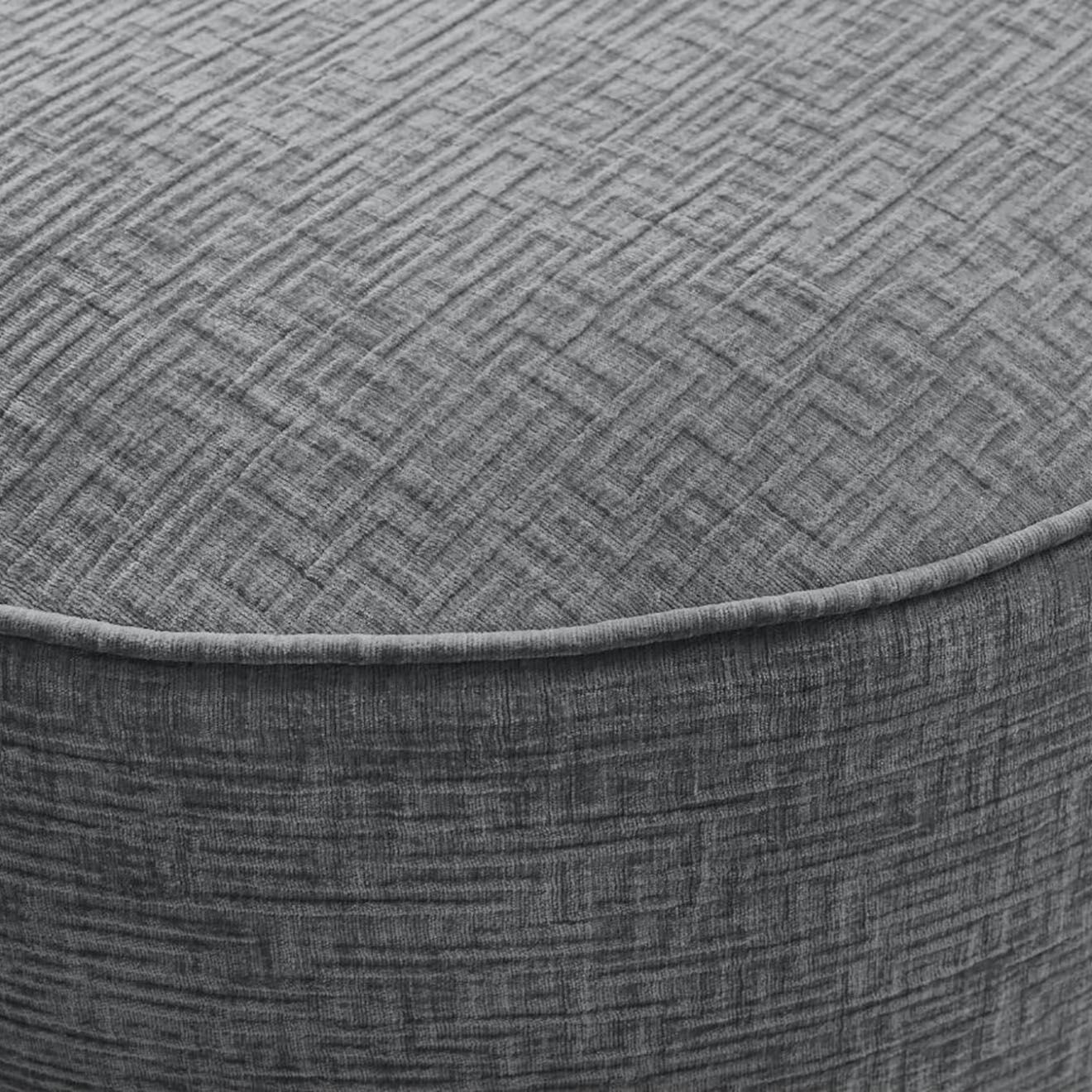 Bobochic Pouf pour canapé modulable Rousseau texturé gris foncé - 140x70x45 cm