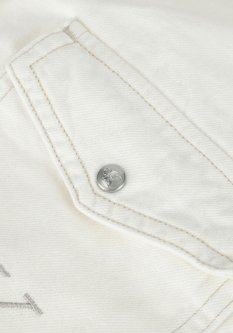 CALVIN KLEIN witte calvin klein spijkerjas cropped utility shirt