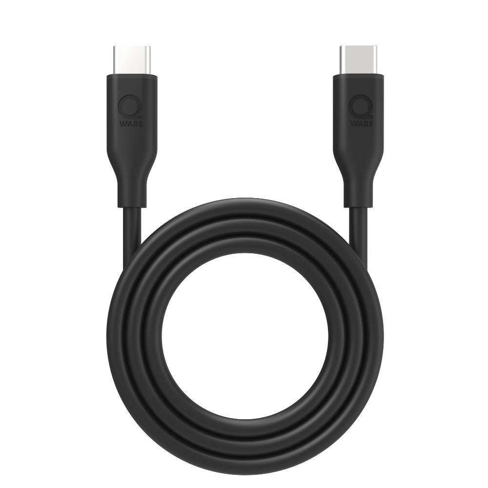 Qware USB-C naar USB-C kabel - zwart