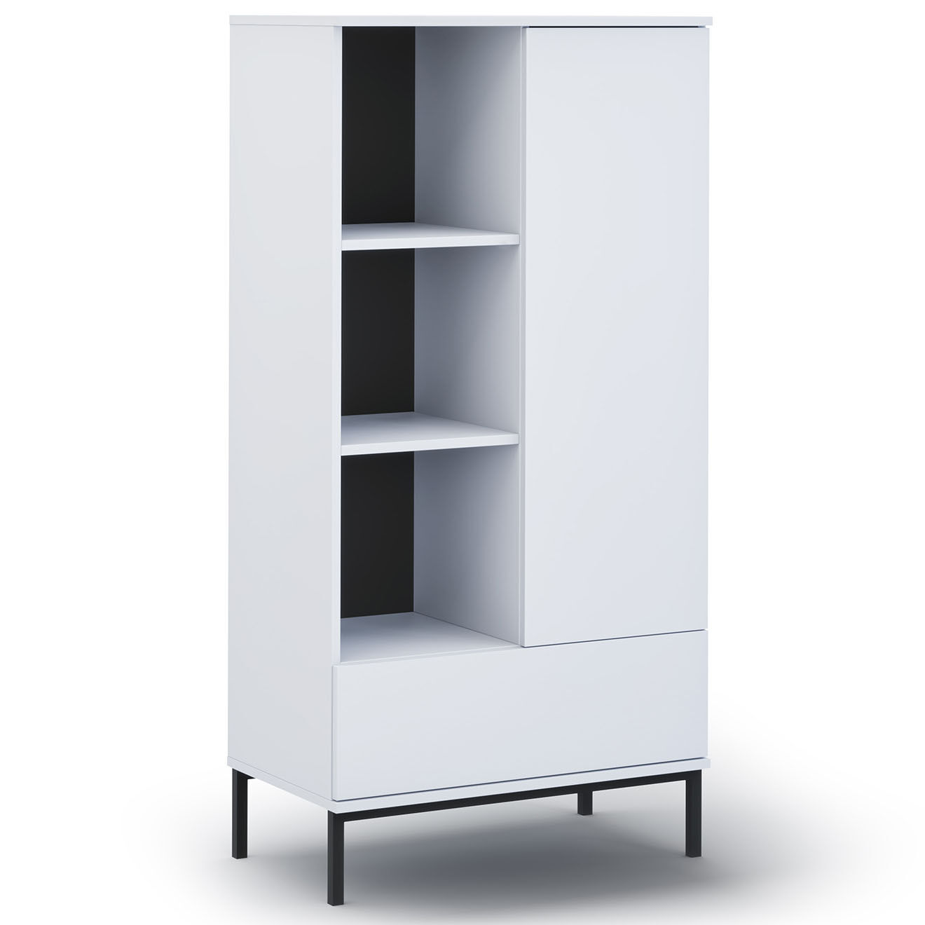 Cosmopolitan Design Bibliothèque Query blanche - 70x41x140 cm