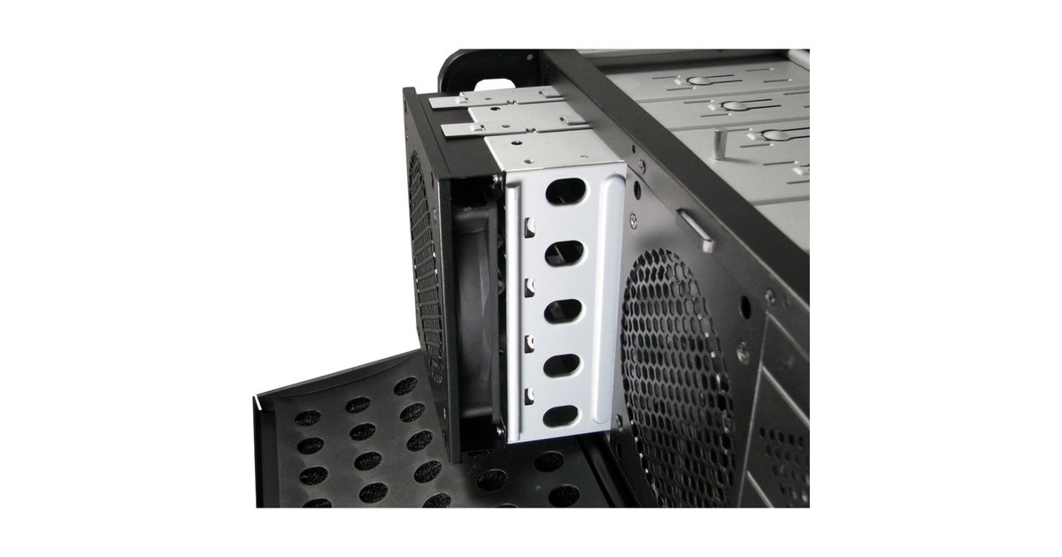Inter-Tech4U 4129L rack behuizing  (Zwart | 2x USB-A)
