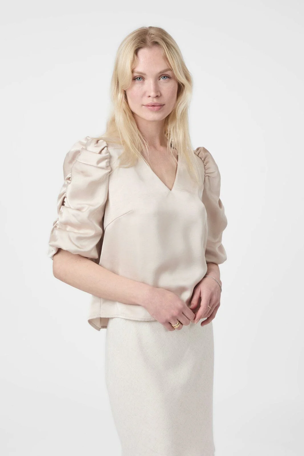 Neo Noir Elba Heavy Sateen Blouse 165799