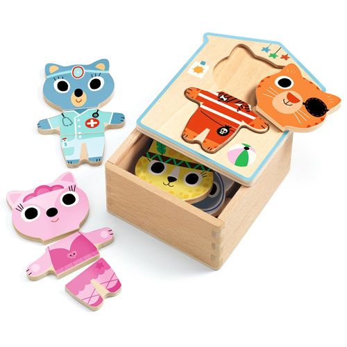 Djeco aankleedmix puzzel (6x3st) DJ01678