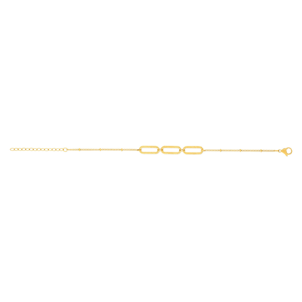 Bracelet acier jaune 21 cm