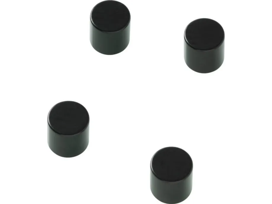 Super Stærke Magneter' cylinder sort Ø1 x 1 cm - (4 stk.)