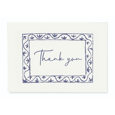 Slate Border Thank You Mini Card