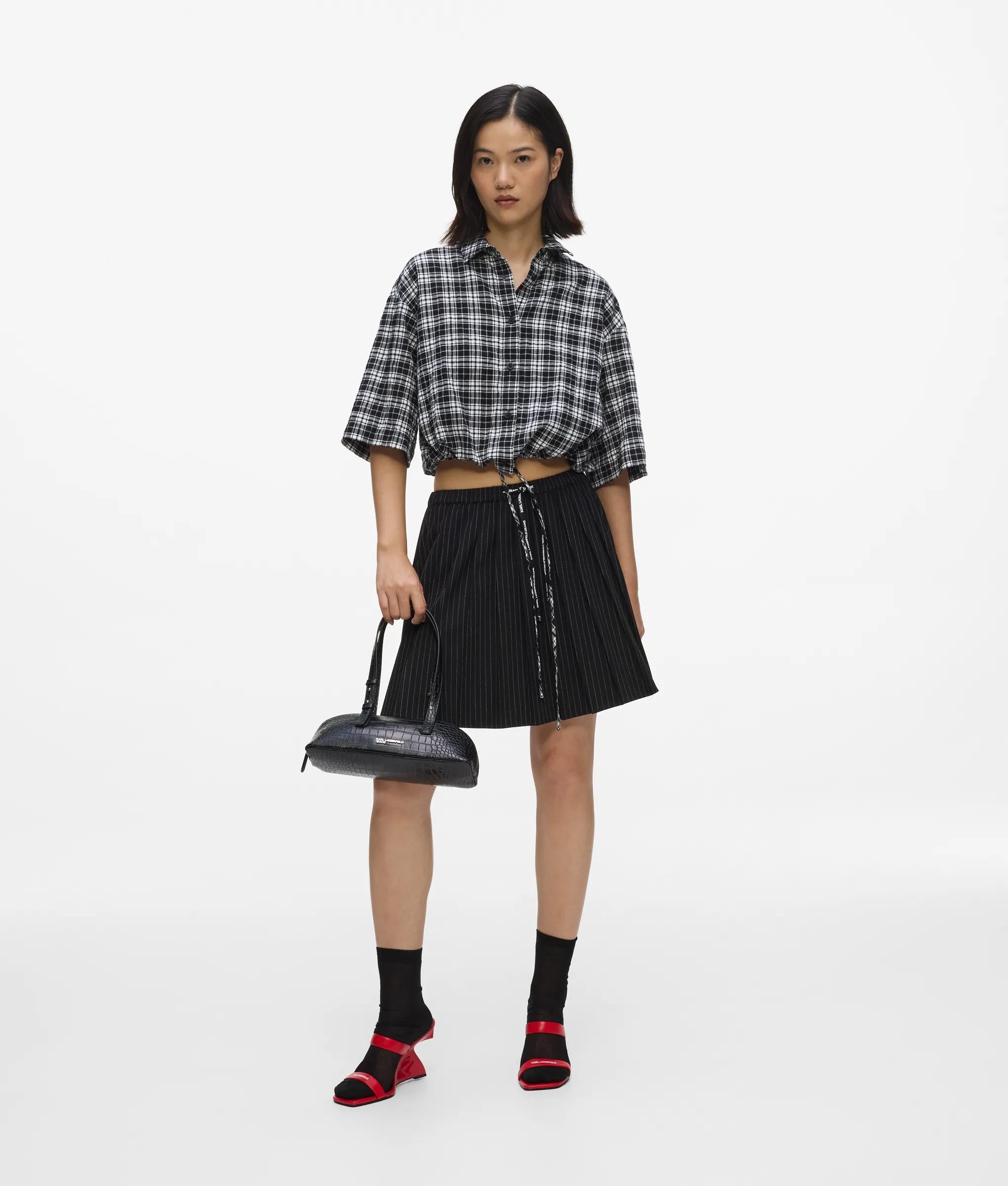 Boxy geruite blouse