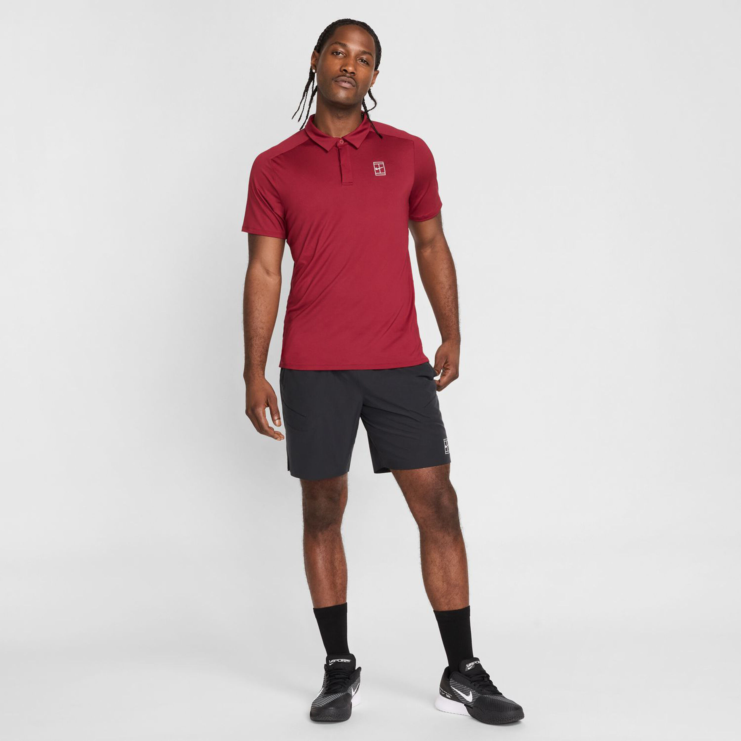 Nike Court Dri-Fit Advantage 8in Shorts Hommes - Noir , Blanc