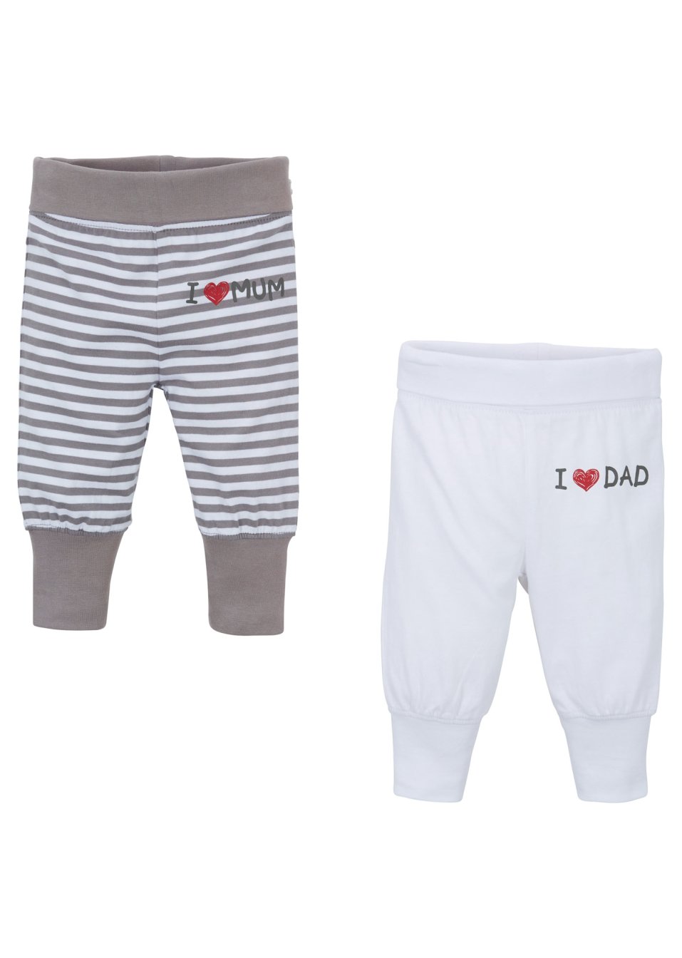 Lot de 2 pantalons bébé en jersey coton