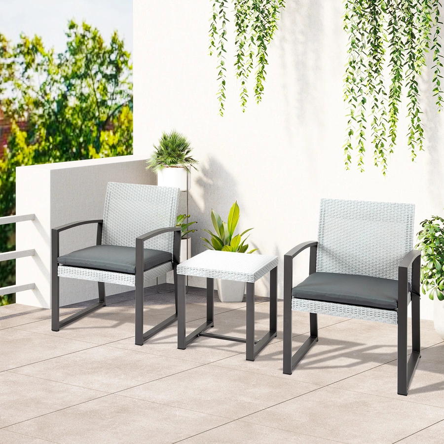 Outsunny Gartenmöbel-Set bestehend aus 3 Teilen bunt