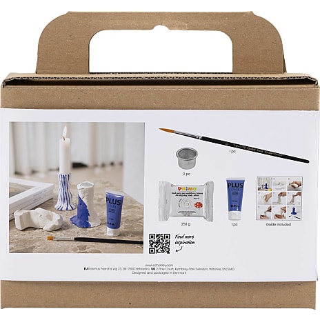 Mini DIY kit modellering lysestage - blå