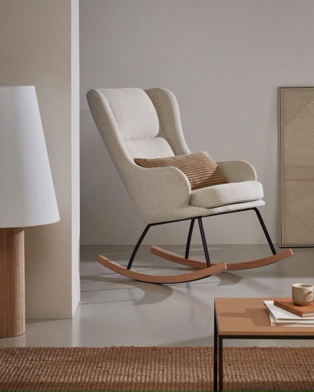 Kave Home Maustin schommelstoel beige