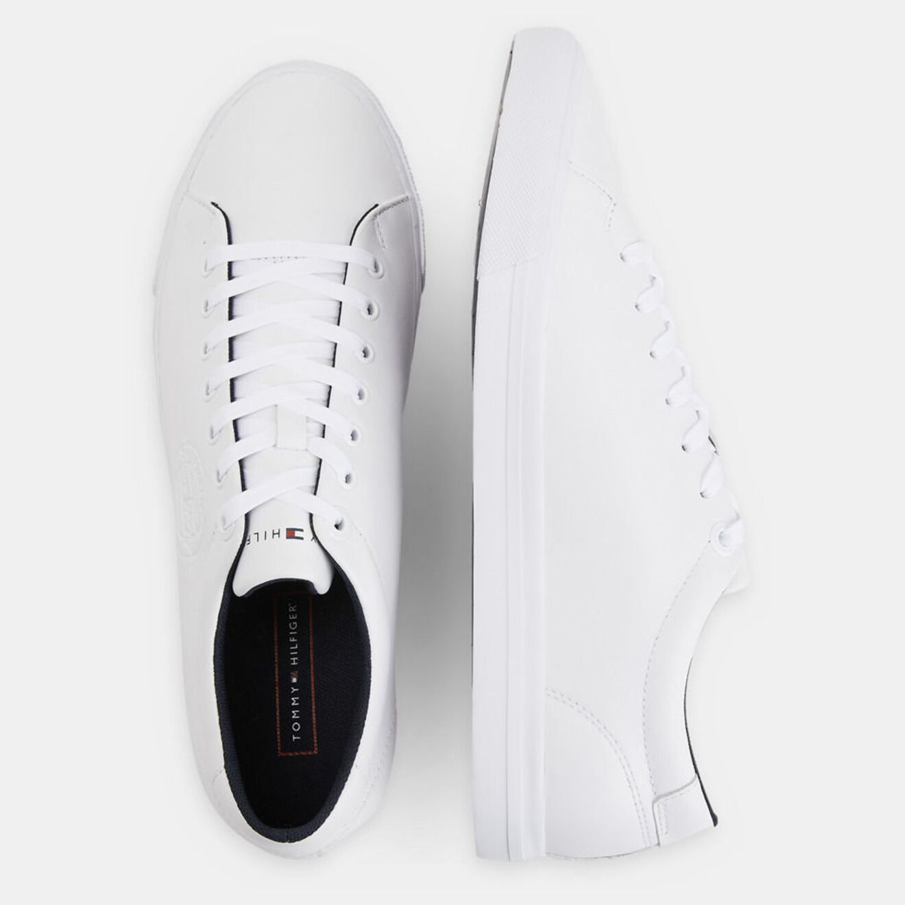 Tommy Hilfiger Baskets en Cuir Corporate Logo blanches