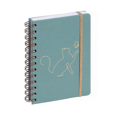 Agenda à spirale Elise - 1 jour par page - 12 x 17 cm - bleu - Exacompta