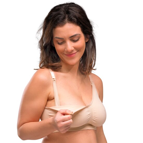 Soutien-gorge d'allaitement rembourré sans coutures   Beige        S   de               Carriwell