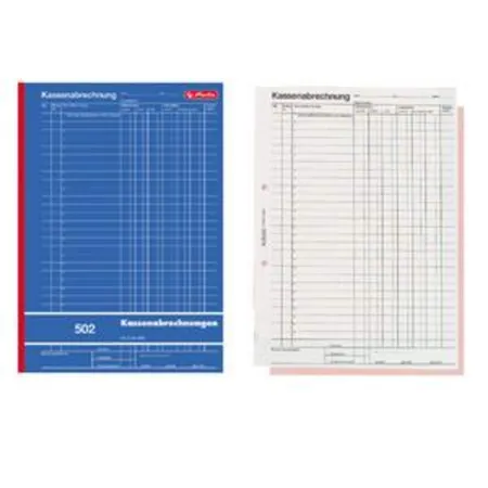Herlitz Kassenabrechnung A4 2x50 Blatt Blaupapier