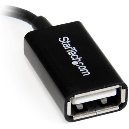 StarTech.com Câble adaptateur Micro USB à angle droit vers USB Host OTG de 12cm - Mâle / Femelle