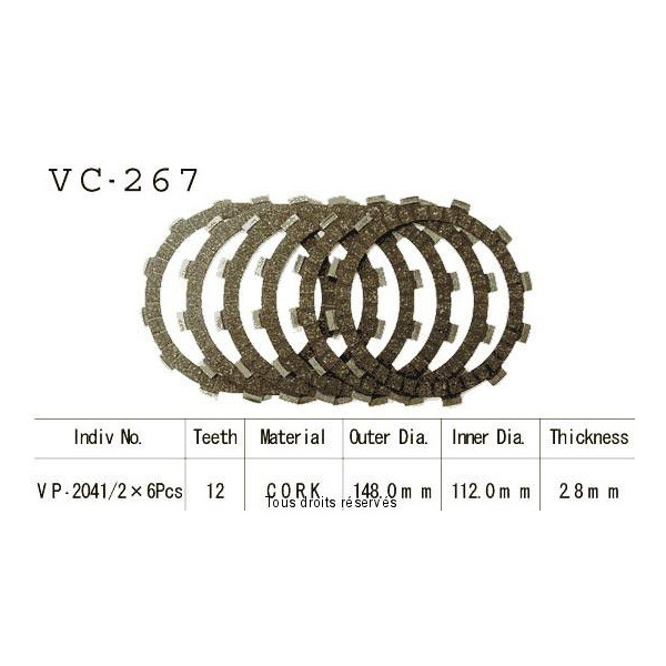 Kyoto - Disques garnis d'embrayage VC267