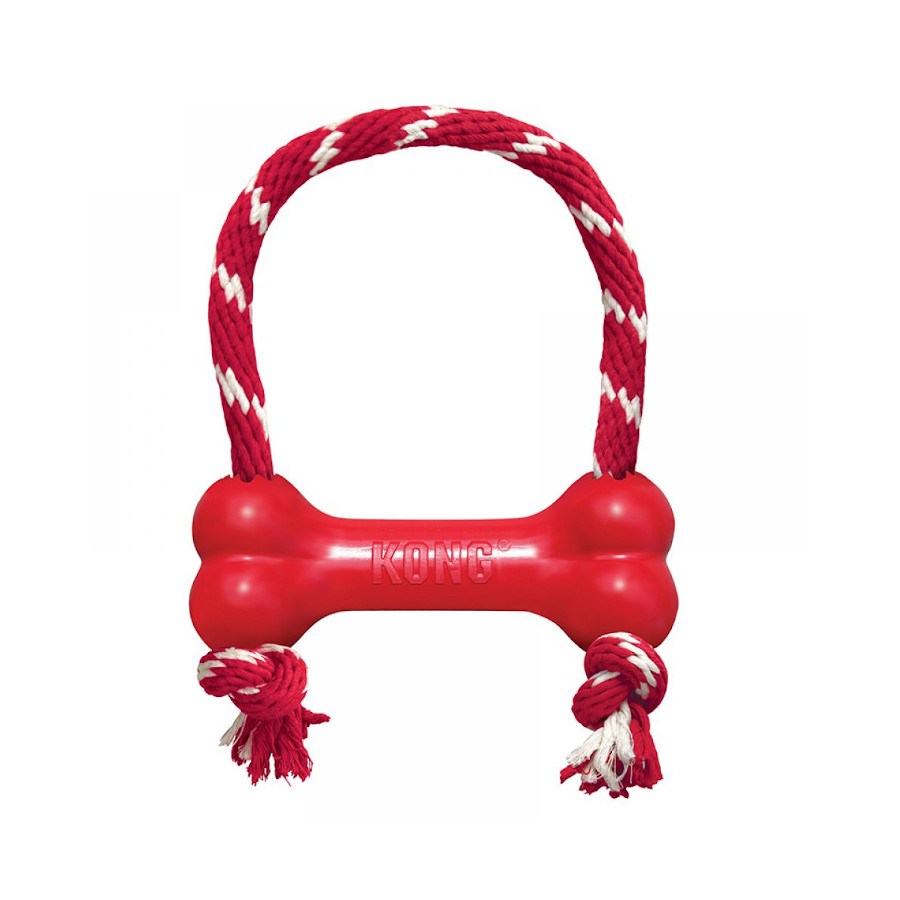 Osso Kong Goodie Bone para Cães com Corda
