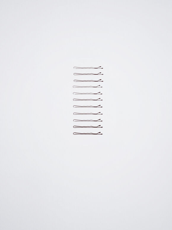 Conjunto de Presilhas de Cabelo - Marrom