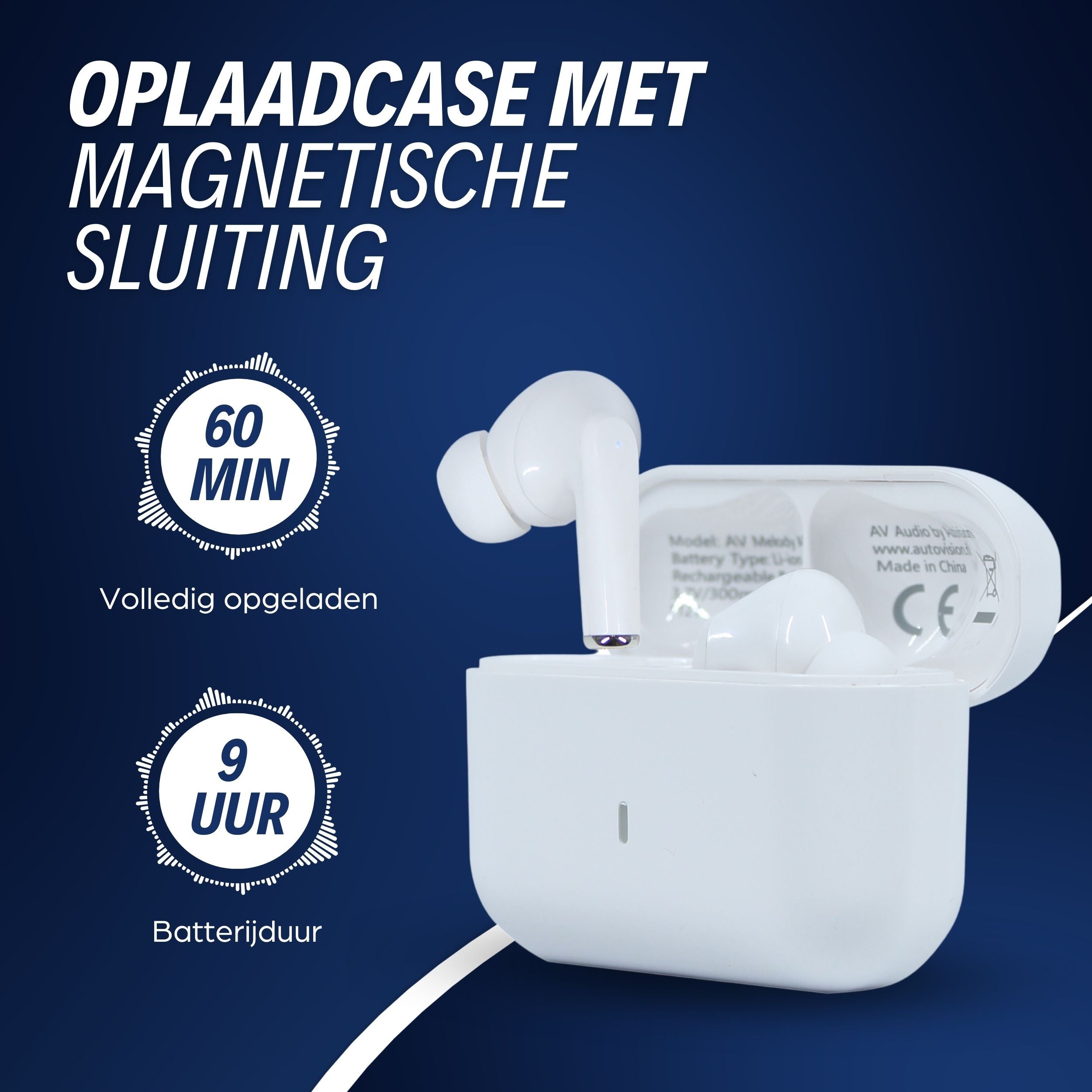 AV Audio Melody ANC Pro White TWS oordopjes