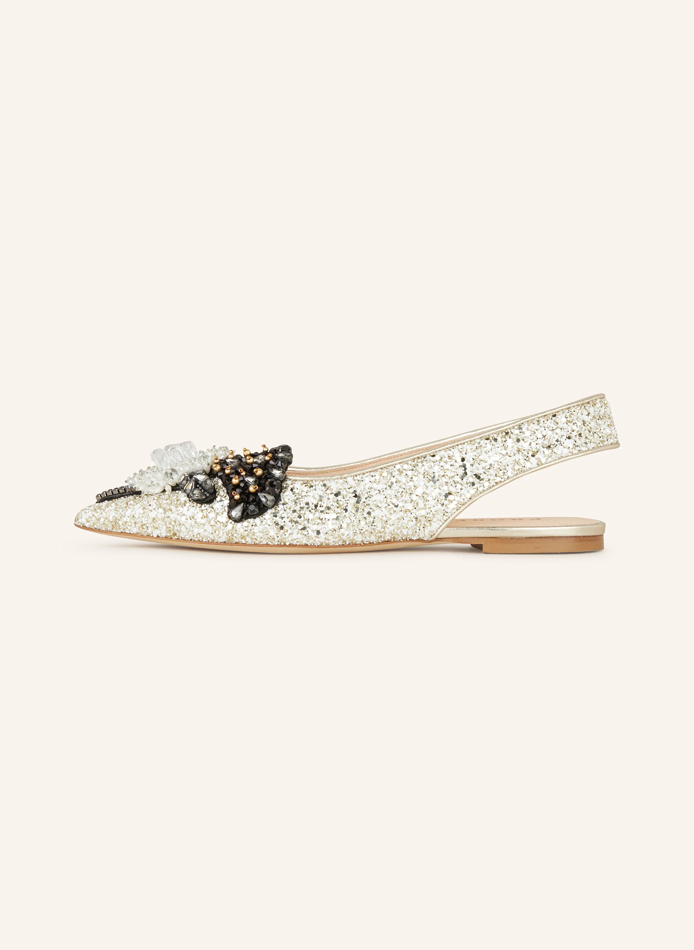 PROSPERINE Slingballerinas mit Schmucksteinen und Schmuckperlen