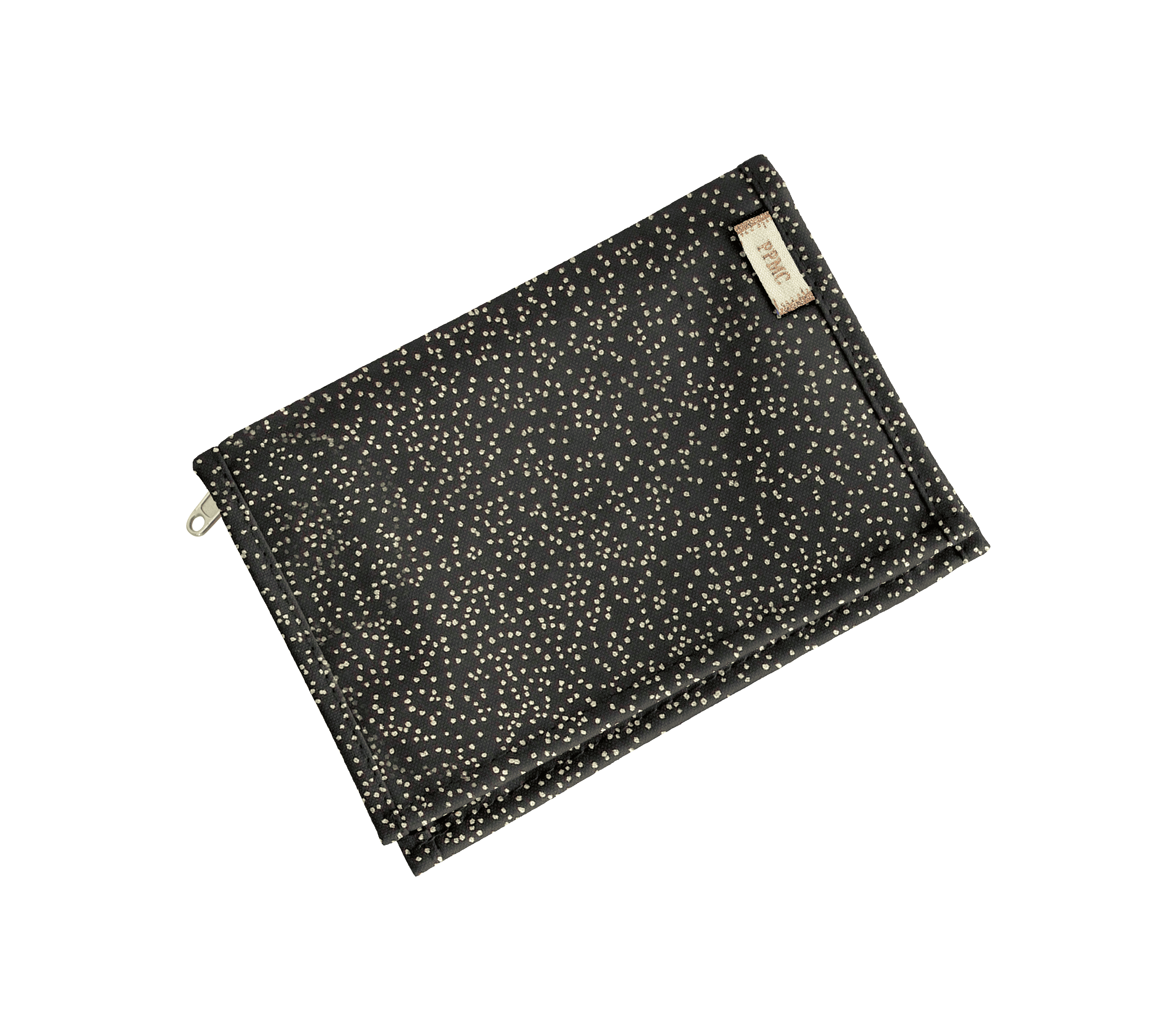 Portefeuille Compact Noir Pailleté
