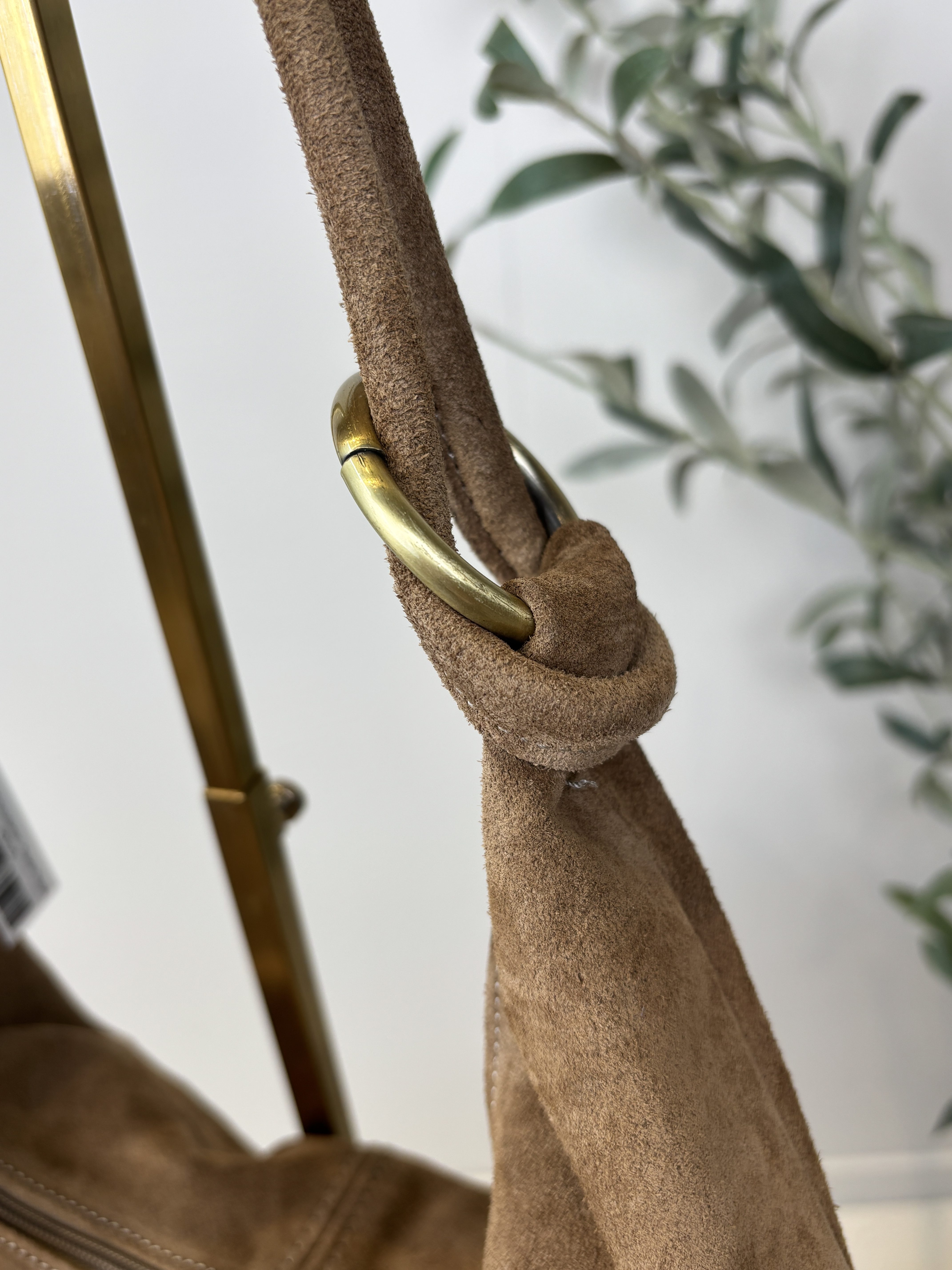 Suez Schoudertas - Suede Taupe