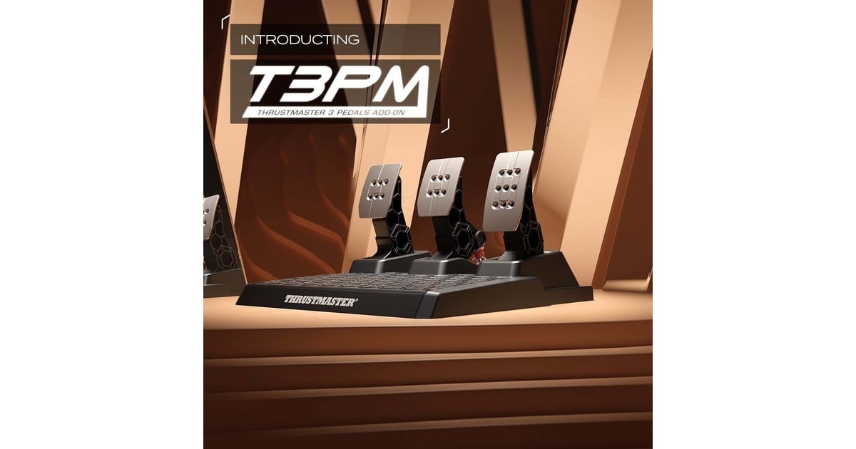 ThrustmasterT3PM pedalen  (Zwart/zilver, Pc, PS4, PS5, Xbox One, Xbox Series X|S)