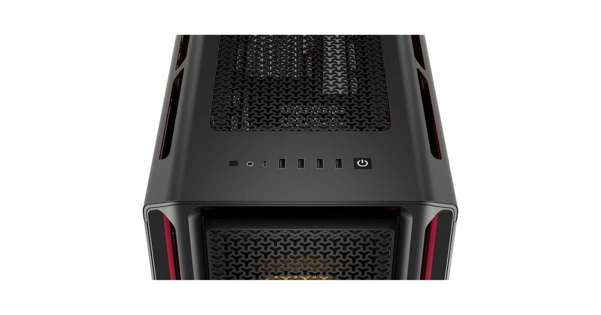CorsairiCUE LINK 5000T LX RGB midi tower behuizing  (Zwart | 4x USB-A | 1x USB-C | RGB | Tempered Glass)