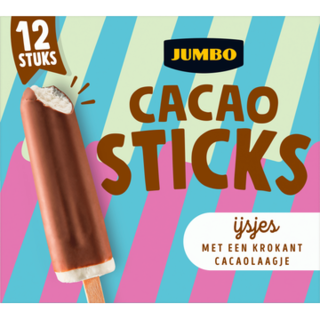 Jumbo Cacao Sticks IJsjes 12 Stuks 408 g