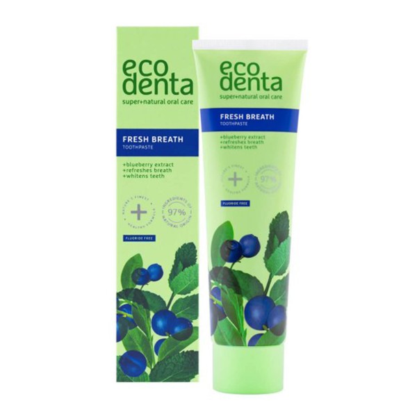 eco denta GREEN LINE Frischer Atem Blaubeer-Zahnpasta 100ml