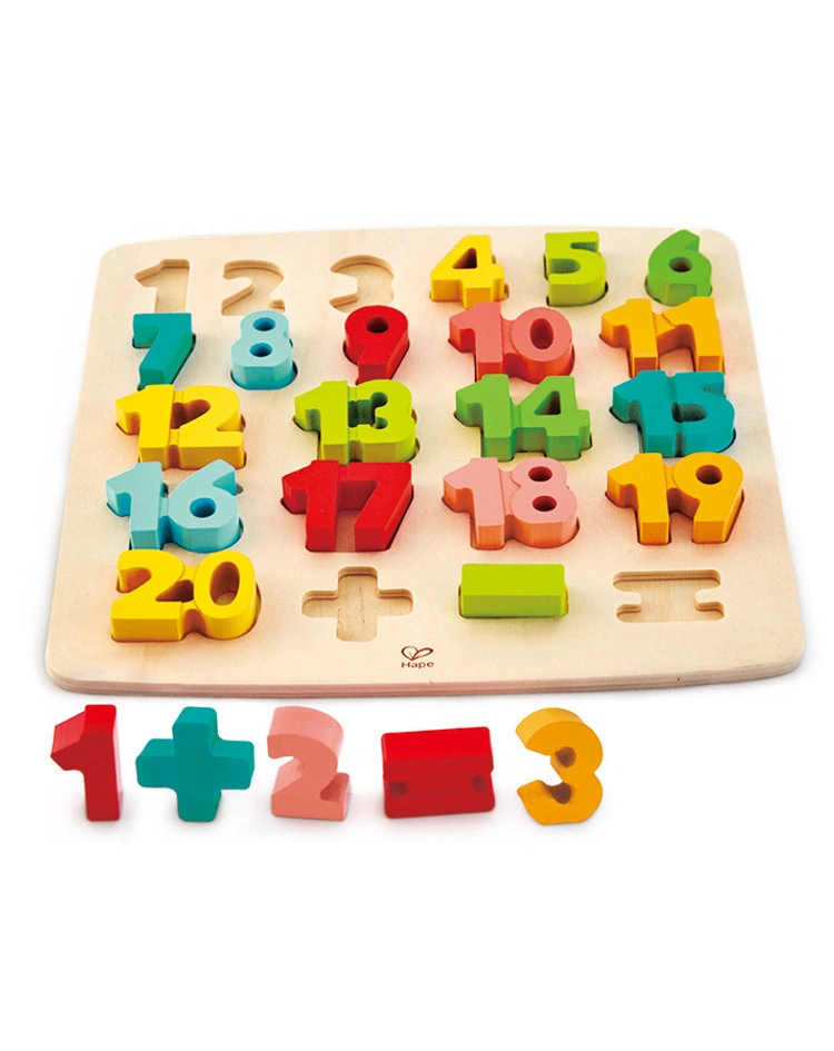 Steckpuzzle ZAHLEN & RECHENSYMBOLE 24-teilig aus Holz
