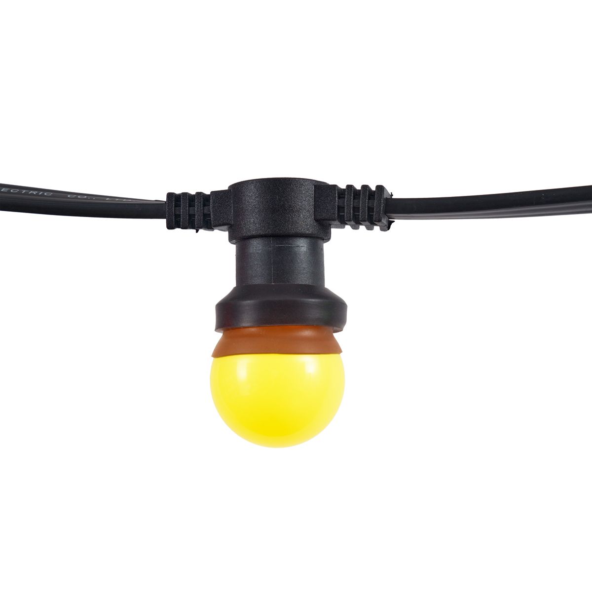 Lichtsnoer zwart koppelbaar met stekker 14m incl. E27 30-lichts IP44 - Lubber