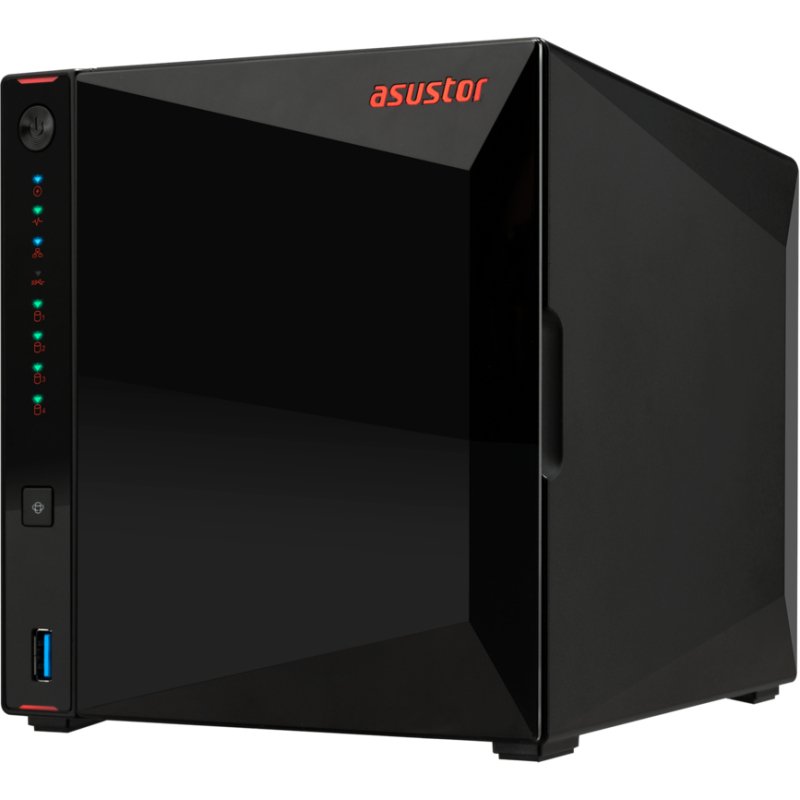 Asustor AS5404T serveur de stockage NAS Intel® Celeron® N5105 4 Go DDR4 0 To ADM Noir