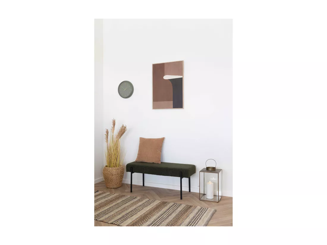 Rossano horloge murale silencieuse Ø30cm verte.