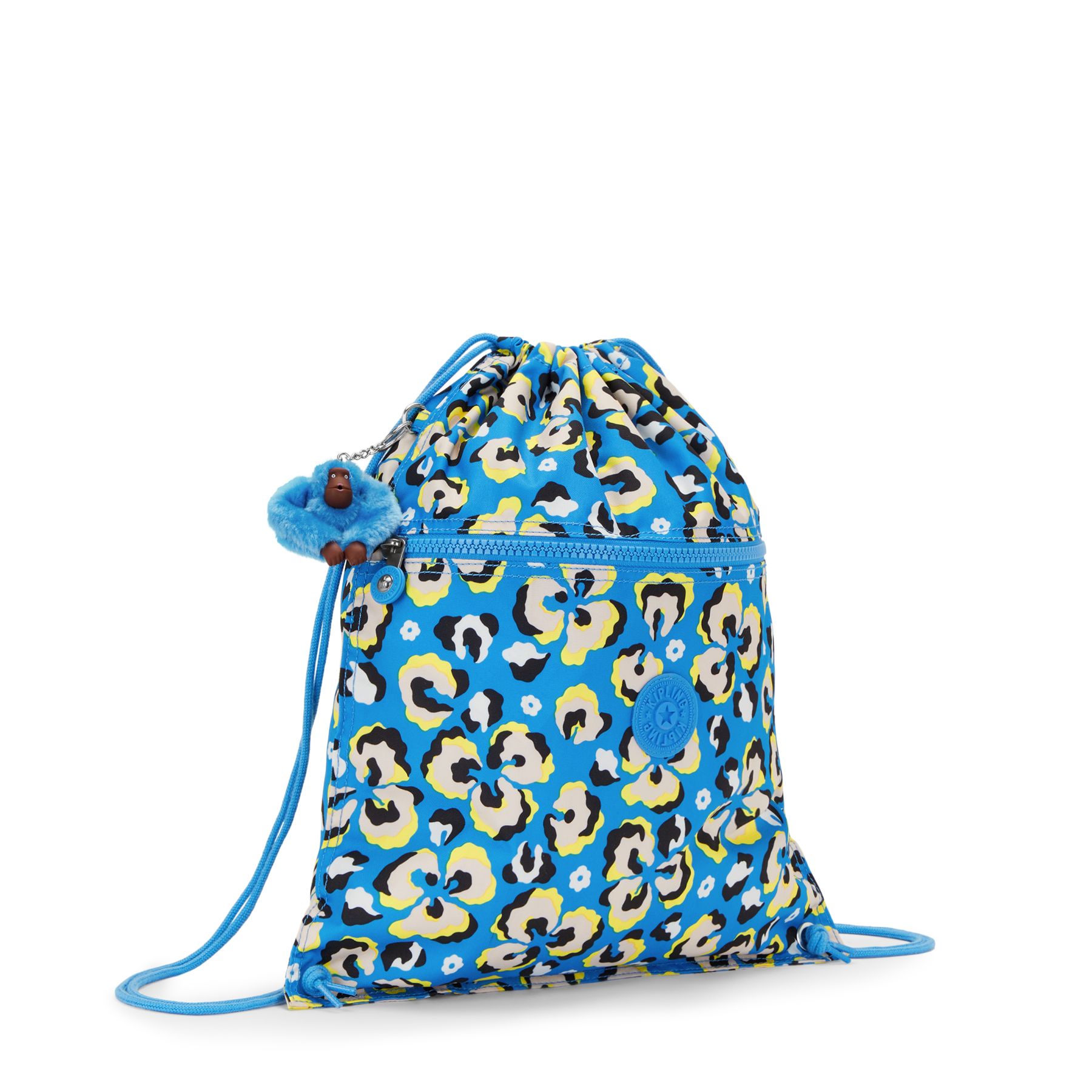 SUPERTABOO Sac moyen avec cordon de serrage - Leopard Floral