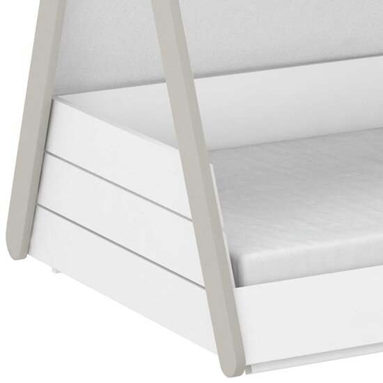 Totem Lit Tipi   Blanc / Beige        70 x 140 cm   de               CBA Meubles