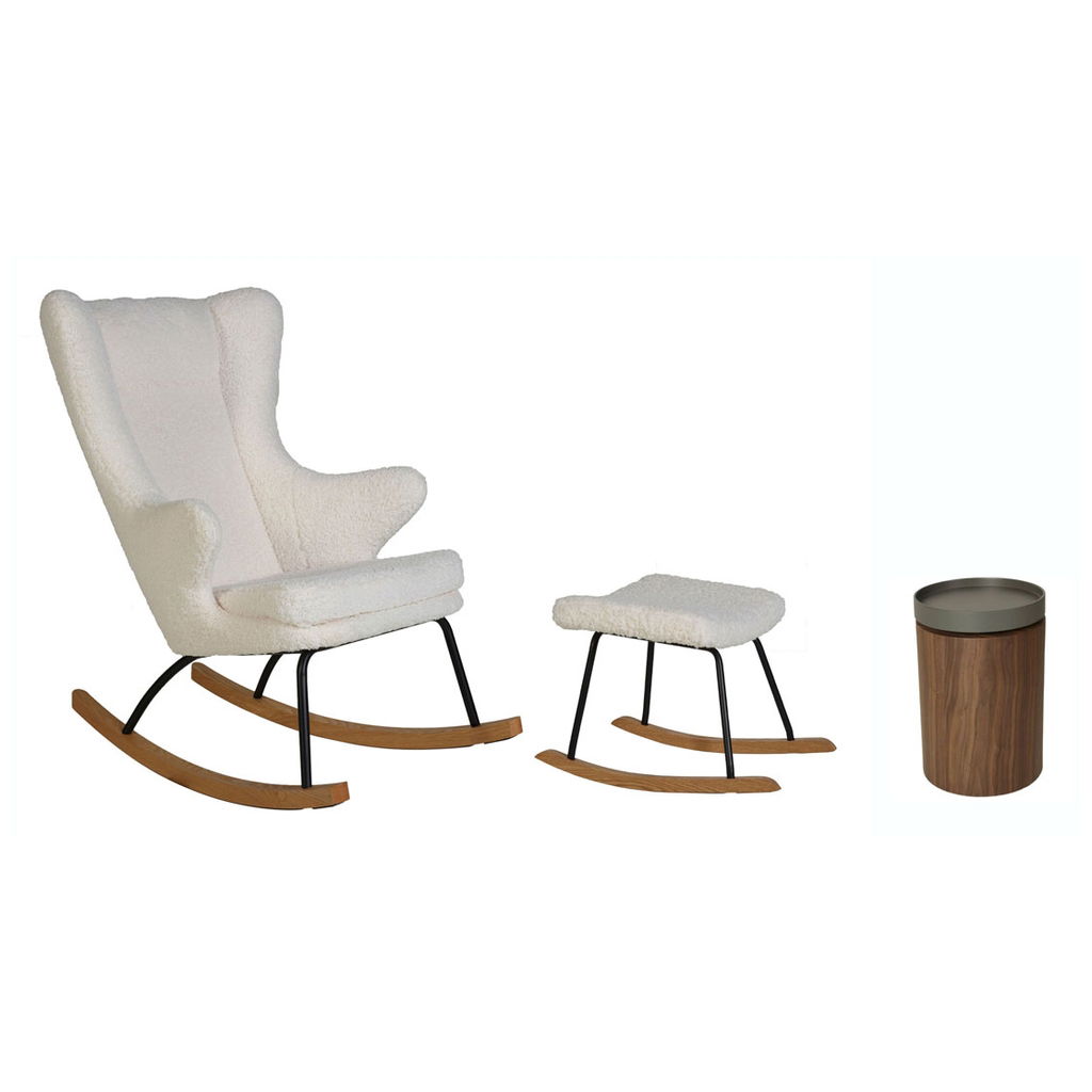 QuaxQuax   Adult Schaukelstuhl mit Hocker und Beistelltisch limited edition