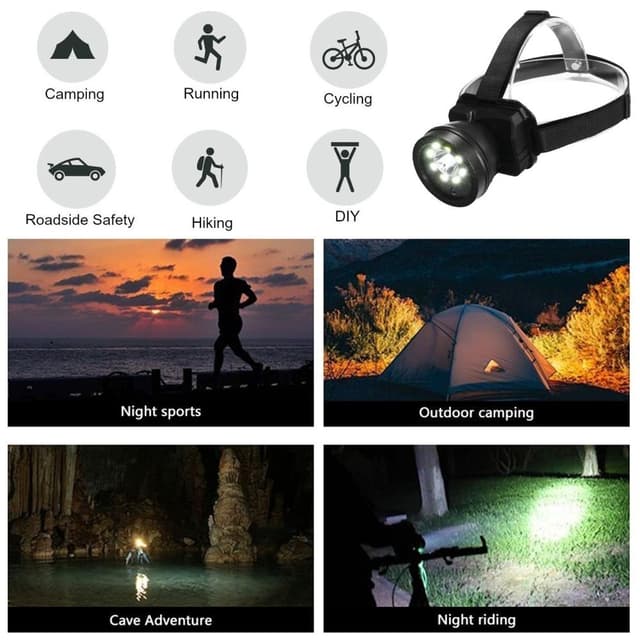 Vandtæt 1080P Videokamera Lommelygte Forlygte Spotlight