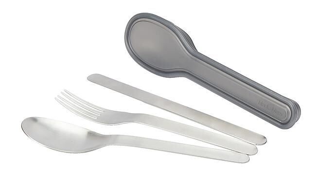 BLACK AND BLUM - COUVERTS INOX 3 PIECES + ETUI