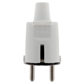 Stekker PVC Randaarde Wit