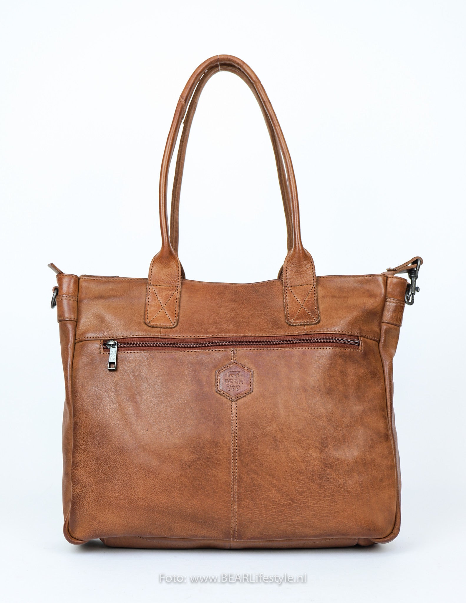 Hand-/schoudertas 'Samantha' cognac Cognac