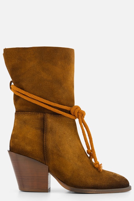 Lazamani Western Cowboylaarzen cognac Suede