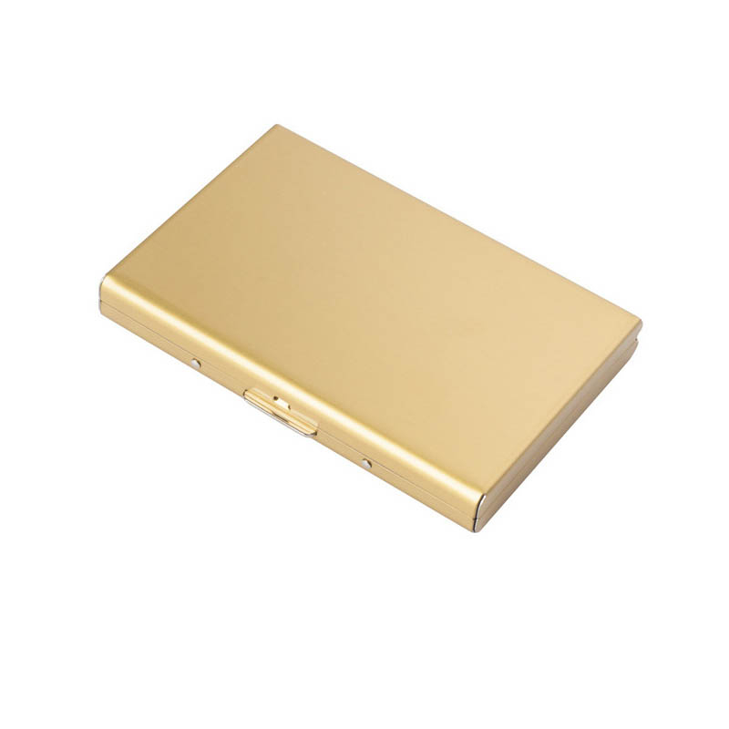 Mini Kreditkarten Alu Etui Antimagnetische Geldbörse mit 6 Fächern (RFID Schutz) - Gold