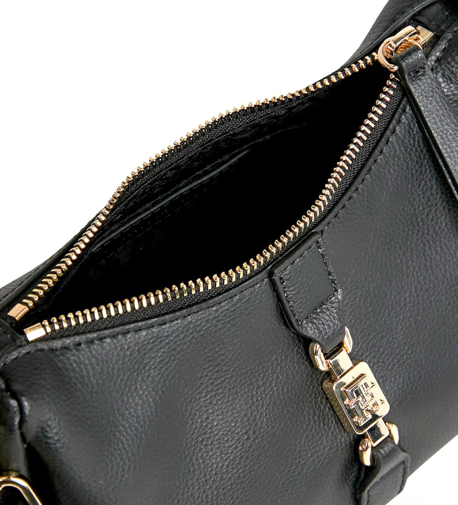 Bolsa transversal Tommy Hilfiger Horsebit, preta