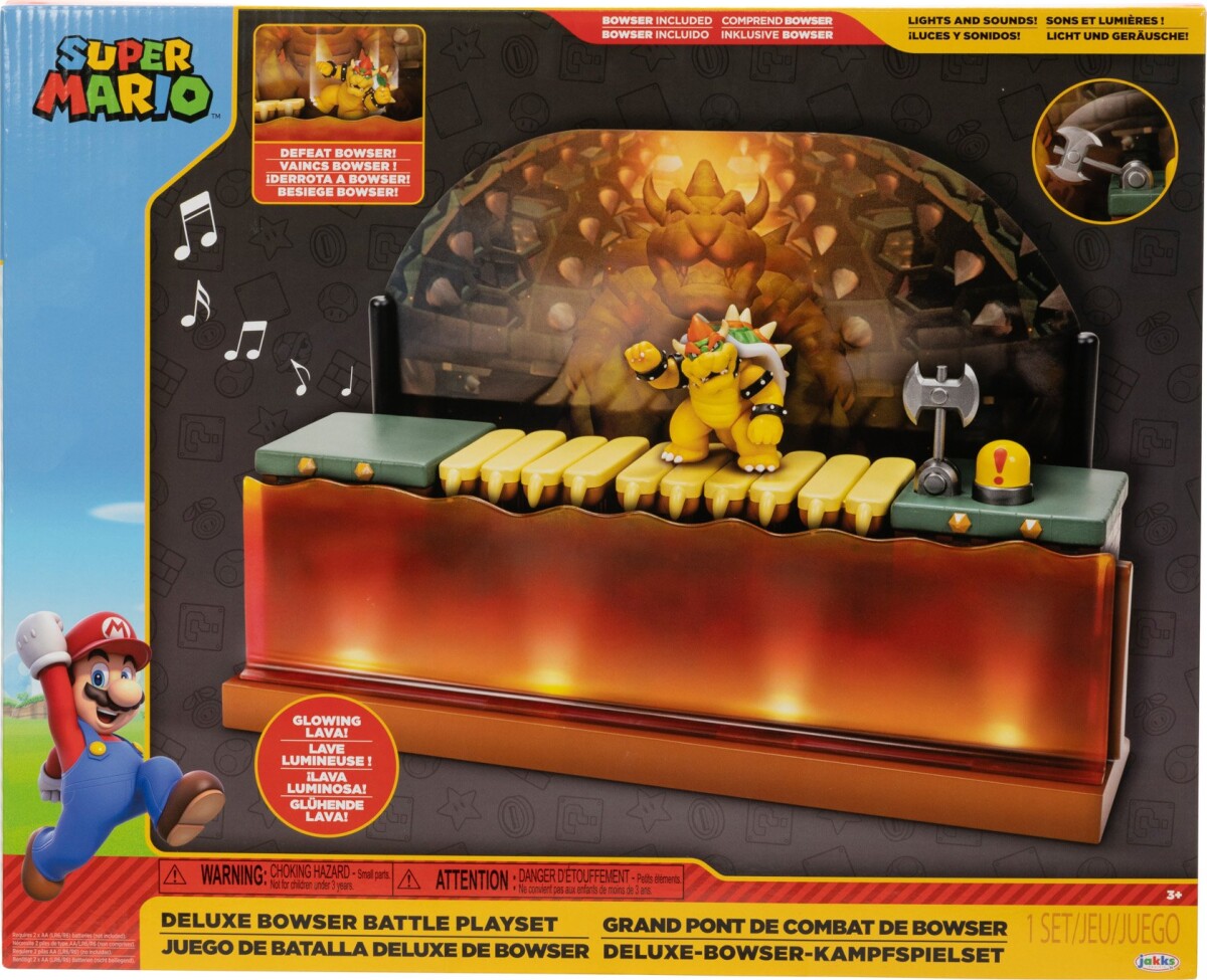 Super Mario - Bowser Battle Deluxe Legesæt Med Lyd Og Lys