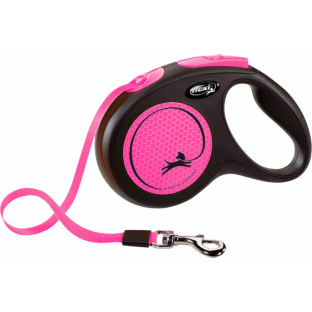 Flexi Rollijn New Neon Tape 5 mtr tot 25 kg Roze