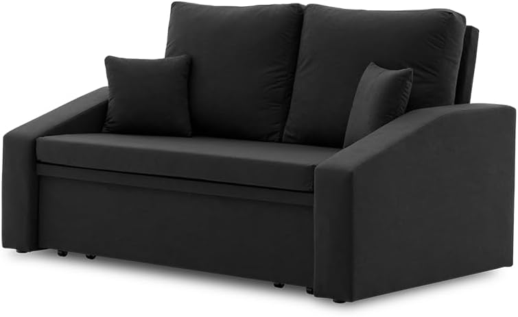 Sofini Sofa Hewlet mit Schlaffunktion! Best Schlafsofa! 2- Sitzer Sofa! Polstermöbel mit stauraum. Schlafsofa mit schlaffunktion und Bettkasten. Kleines Sofa! (MIKRO 15)