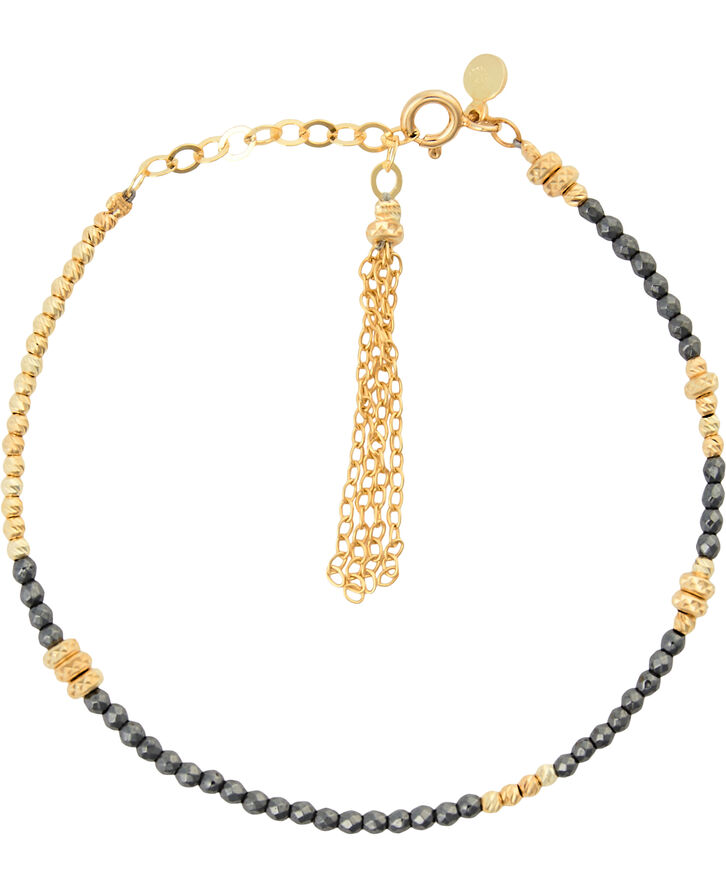 BeChristensen Abby Facet Hematite - Gold Gp